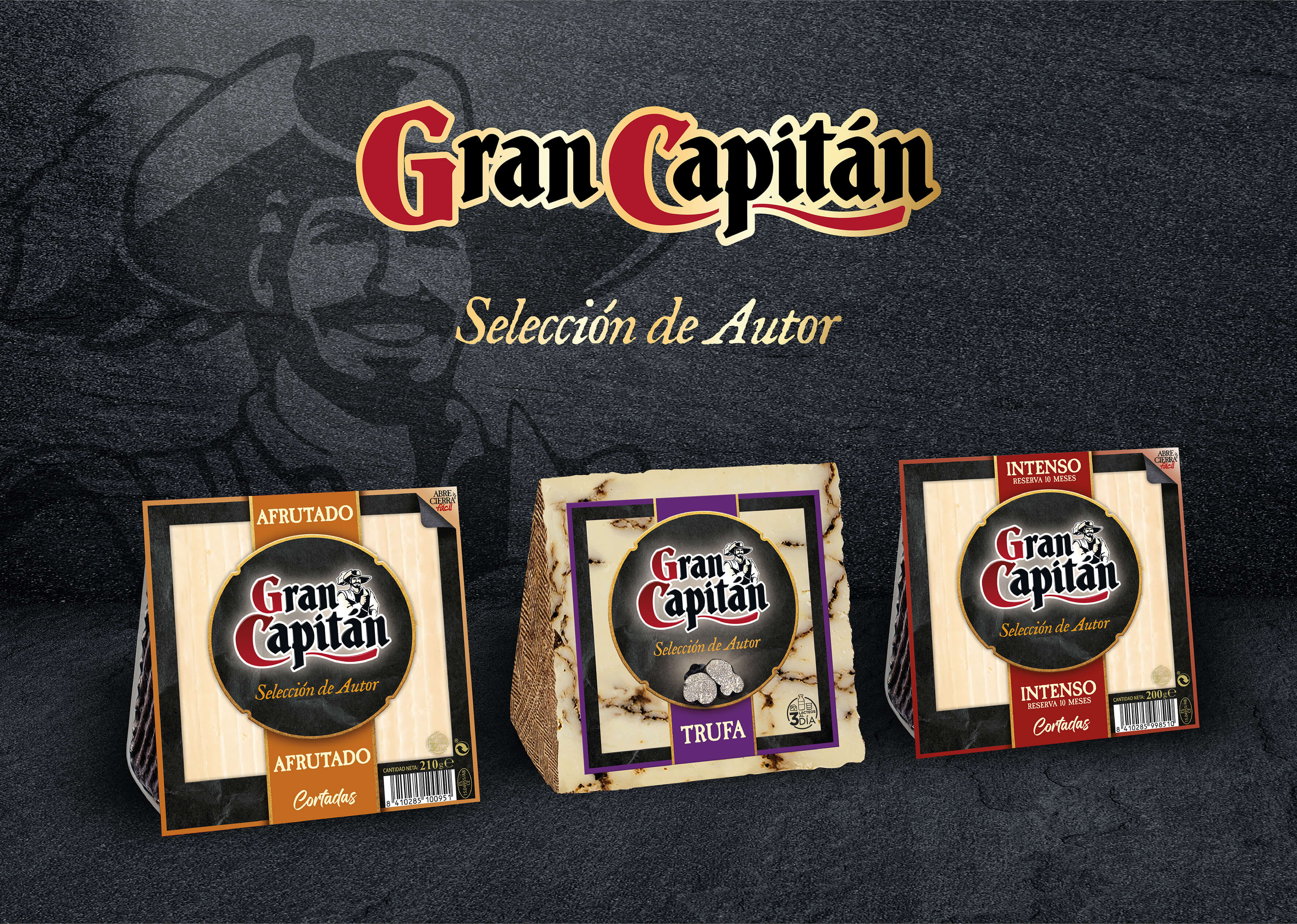 Gran Capitán lanza su nueva gama de quesos Seleción de Autor con tres sabores: Trufa, Afrutado e Intenso